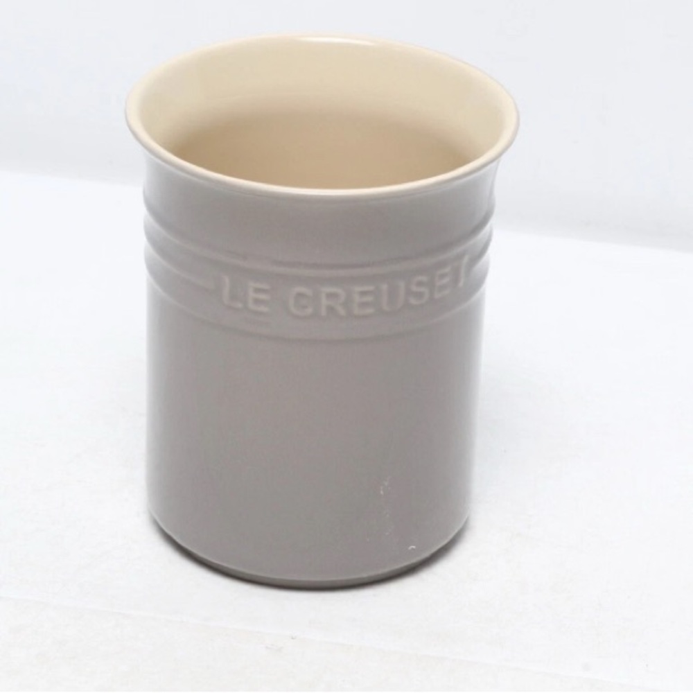 Le Creuset‎ 1L Stoneware Kitchen Utensil Crock Holder In Gris (Grey)  New